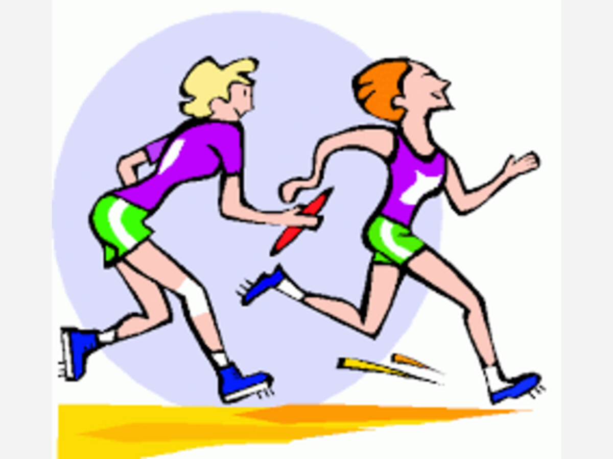 track and field relay clipart