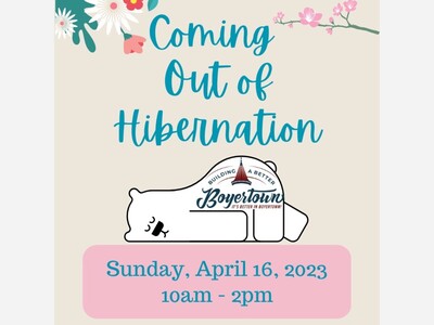Building a Better Boyertown Moves  Coming Out of Hibernation  Festival to Sunday, April 16!