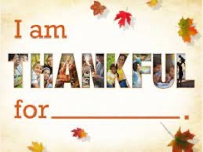 I Am Thankful for ...