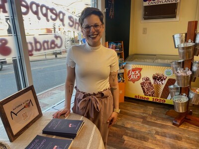 Poet Katarina Illona Holds Poetry Reading at Peppermint Candy Store