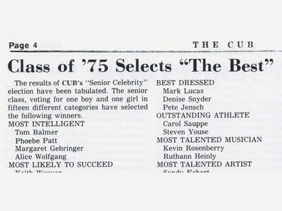 FLASHBACK:  Class of '75 Selects  The Best 