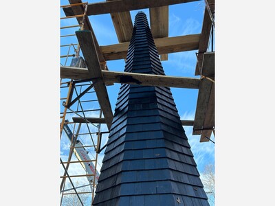 300 Year Old Church Raises Symbol of Faith