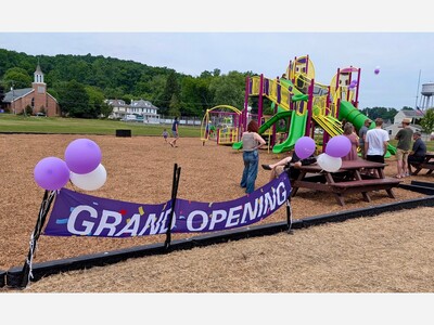 Volunteers Bring New Life to Park with Addition of Children's Playground.