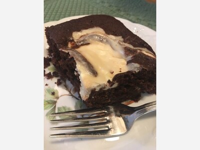 Philosophizing About Food With Francine: Fudgy Chocolate Cake with Cheesecake Swirl