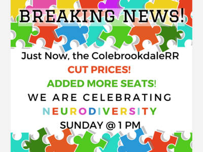 On September 11, 2022, Colebrookdale Railroad is Celebrating Neurodiversity by Slashing Prices and Adding More Seats to Welcome Everyone with Sensory Sensitivities!