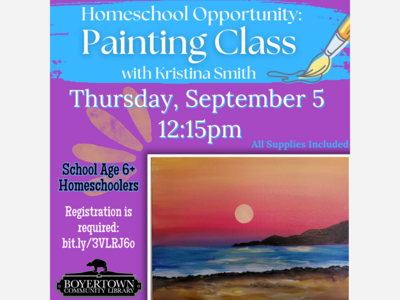 Homeschool Opportunity: Painting Class