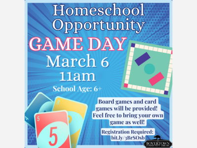 Homeschool Opportunity: Game Day