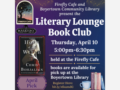 Literary Lounge Book Club with Firefly Café and Boyertown Library
