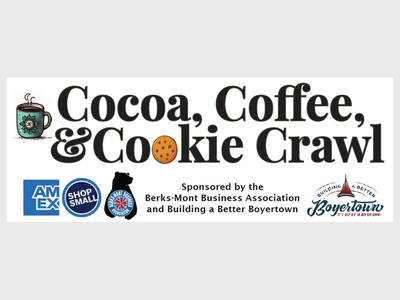 Cocoa, Coffee & Cookie Crawl Downtown Boyertown 11.29.2025