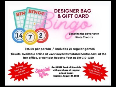 Designer Bag and Gift Card Bingo!