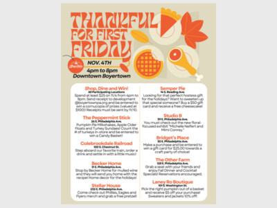 First Friday: Thankful in November