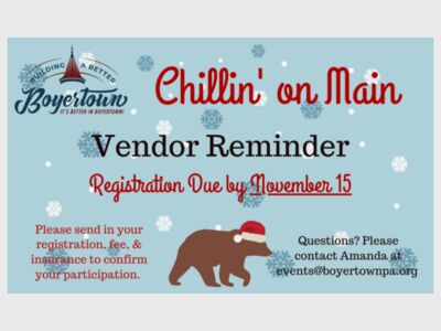 Vendor Registration for Chillin' on Main