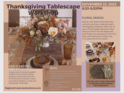 Thanksgiving Tablescape Workshop