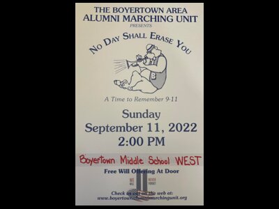 Boyertown Area Alumni Marching Unit:  No Day Shall Erase You 